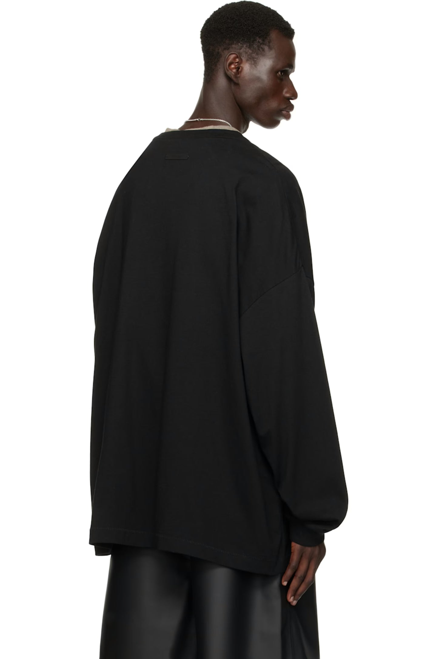 FEAR OF GOD ESSENTIALS Black Jersey Long Sleeve T-shirt MENS