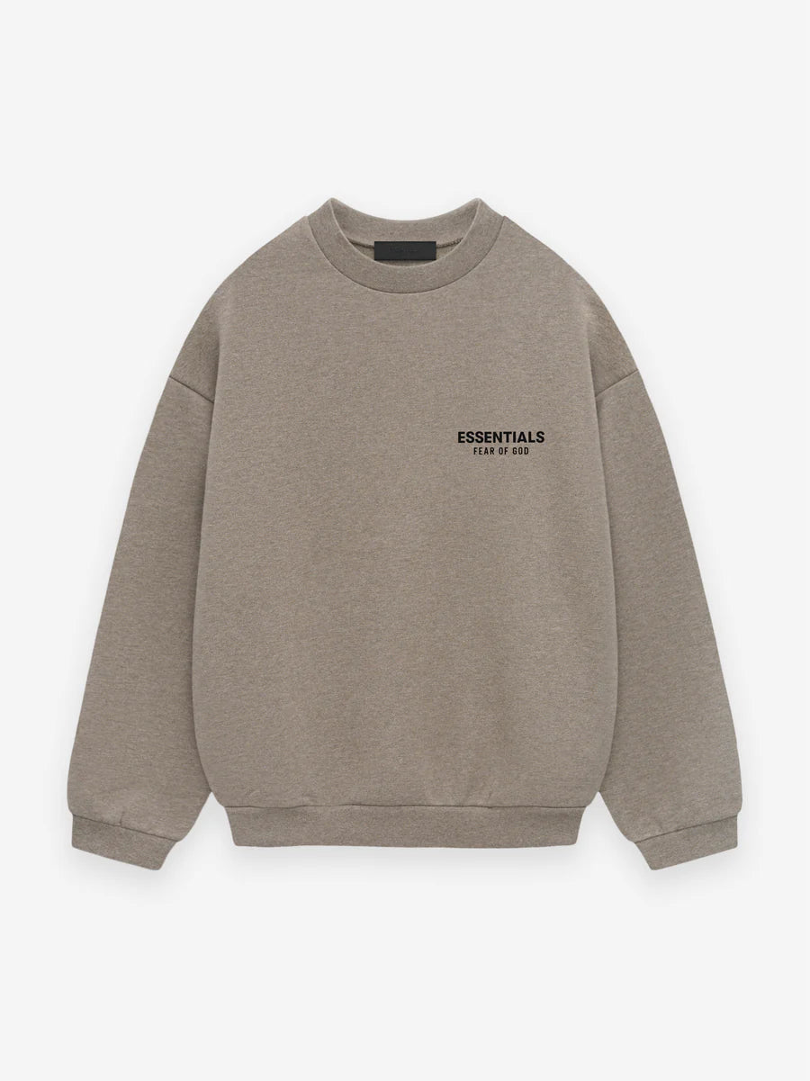 Fear of God ESSENTIALS Gray Fleece Crewneck Sweatshirt