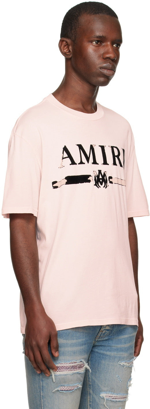 AMIRI Pink M.A. Bar T-Shirt