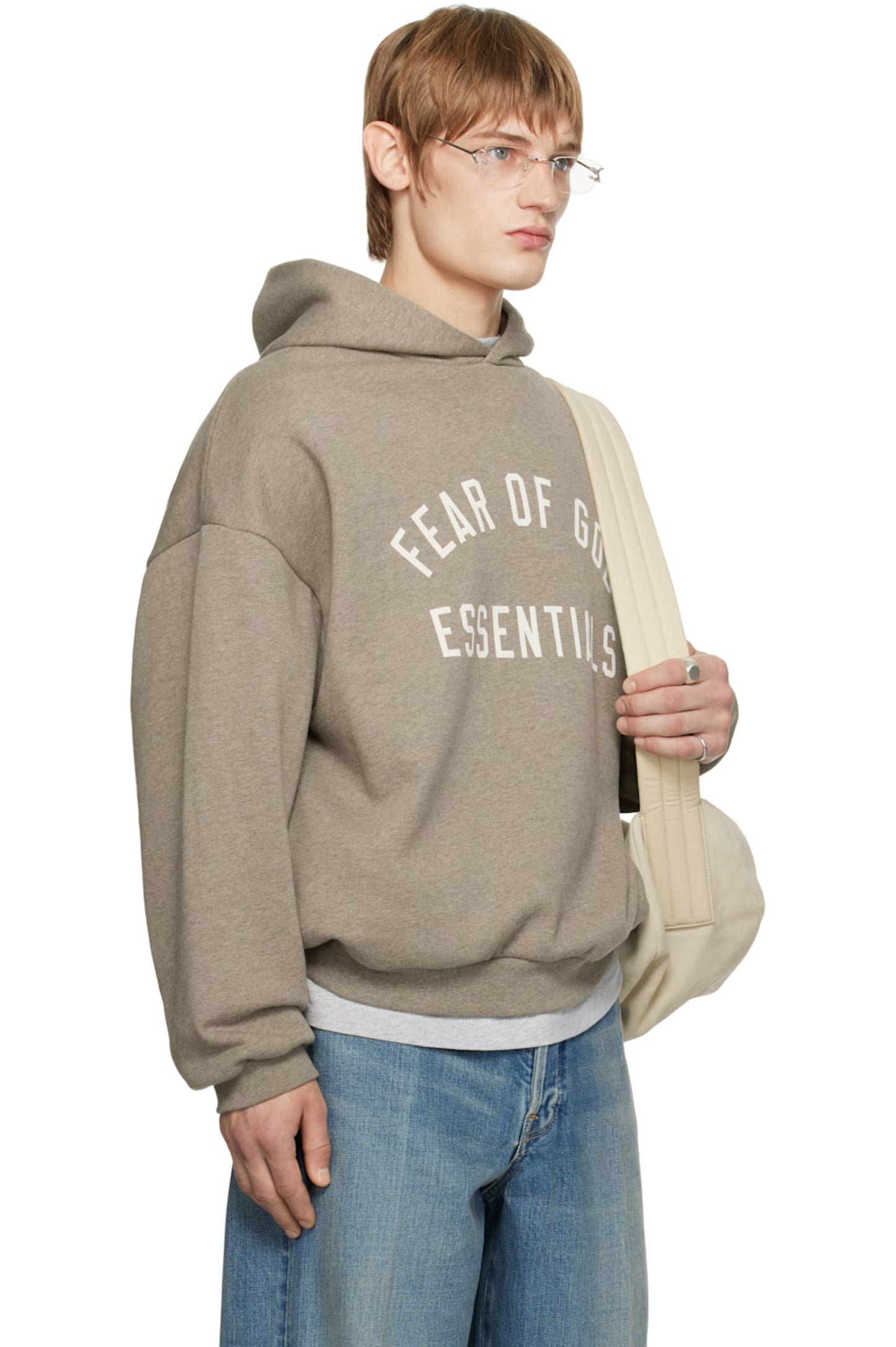 FEAR OF GOD ESSENTIALS Gray Fleece Hoodie MENS