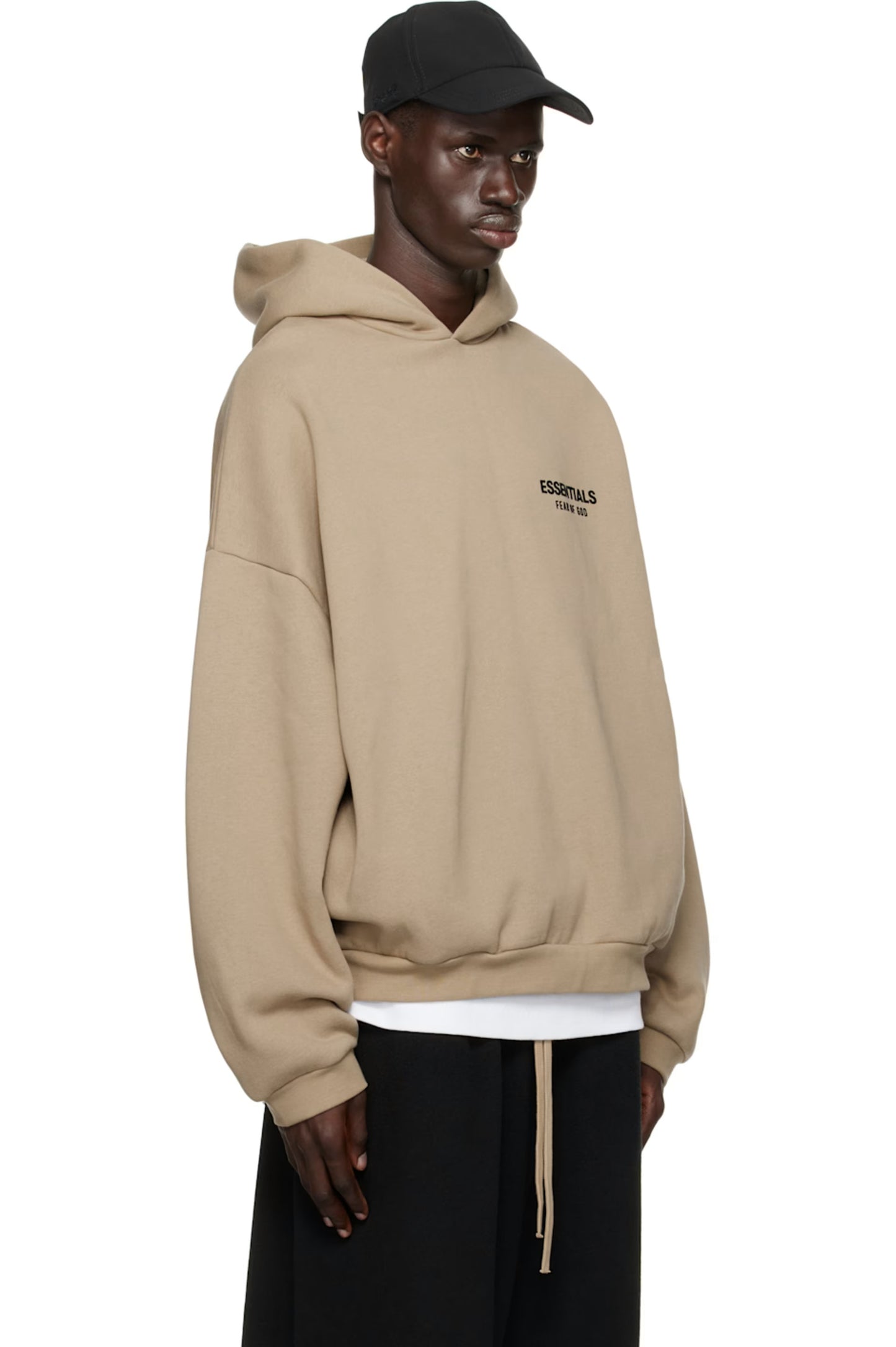 FEAR OF GOD ESSENTIALS Beige Fleece Hoodie MENS
