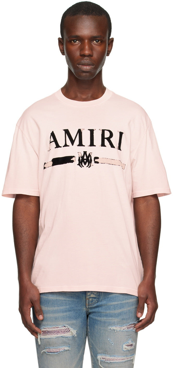 AMIRI Pink M.A. Bar T-Shirt