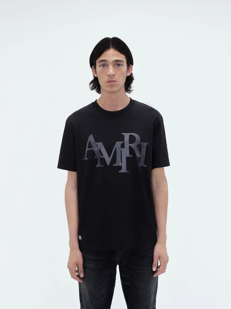 AMIRI STAGGERED LOGO TEE