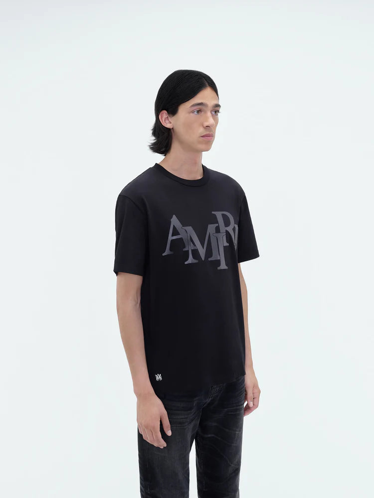 AMIRI STAGGERED LOGO TEE