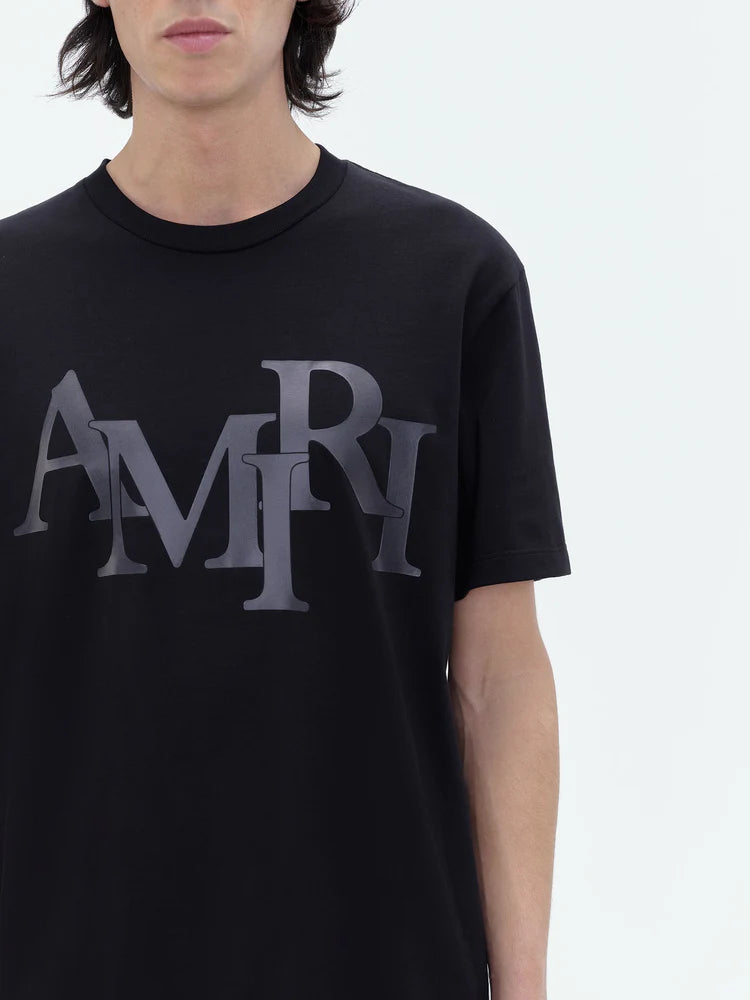 AMIRI STAGGERED LOGO TEE