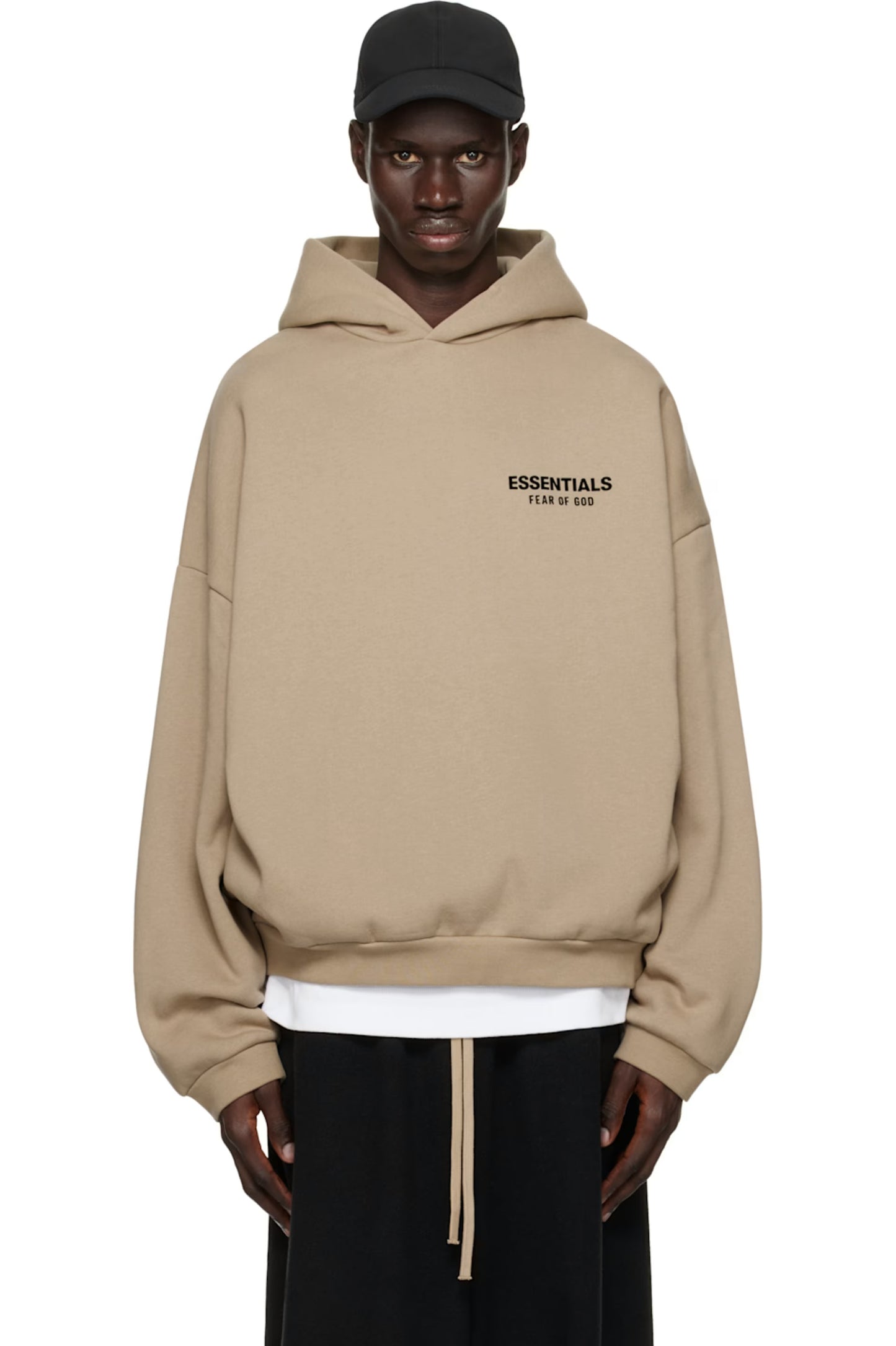FEAR OF GOD ESSENTIALS Beige Fleece Hoodie MENS
