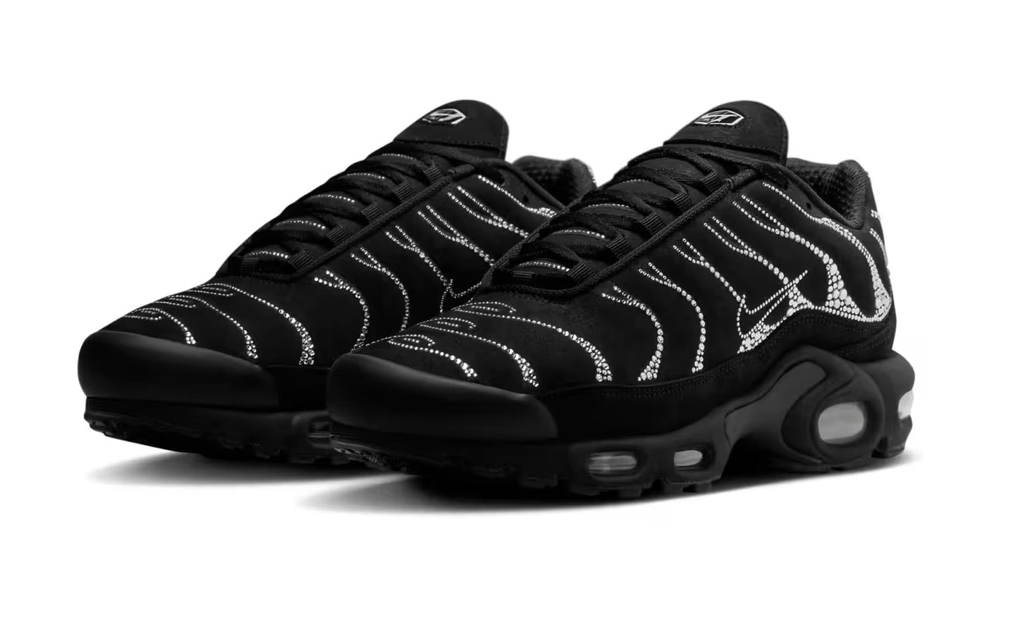 NIKE AIR MAX PLUS X SWAROVSKI CRYSTALS - BLACK/WHITE WOMENS