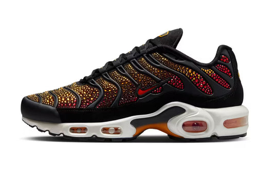 NIKE AIR MAX PLUS X SWAROVSKI CRYSTALS - BLACK/FIRE RED WOMENS