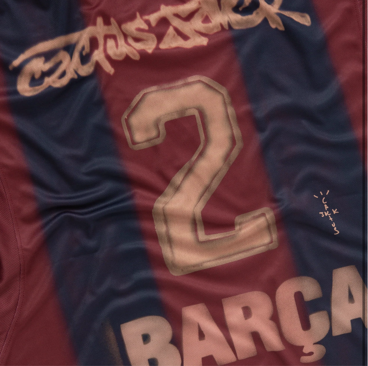 CJ X NIKE X FC BARCELONA RETRO 2000/01 HOME SKELETON JERSEY