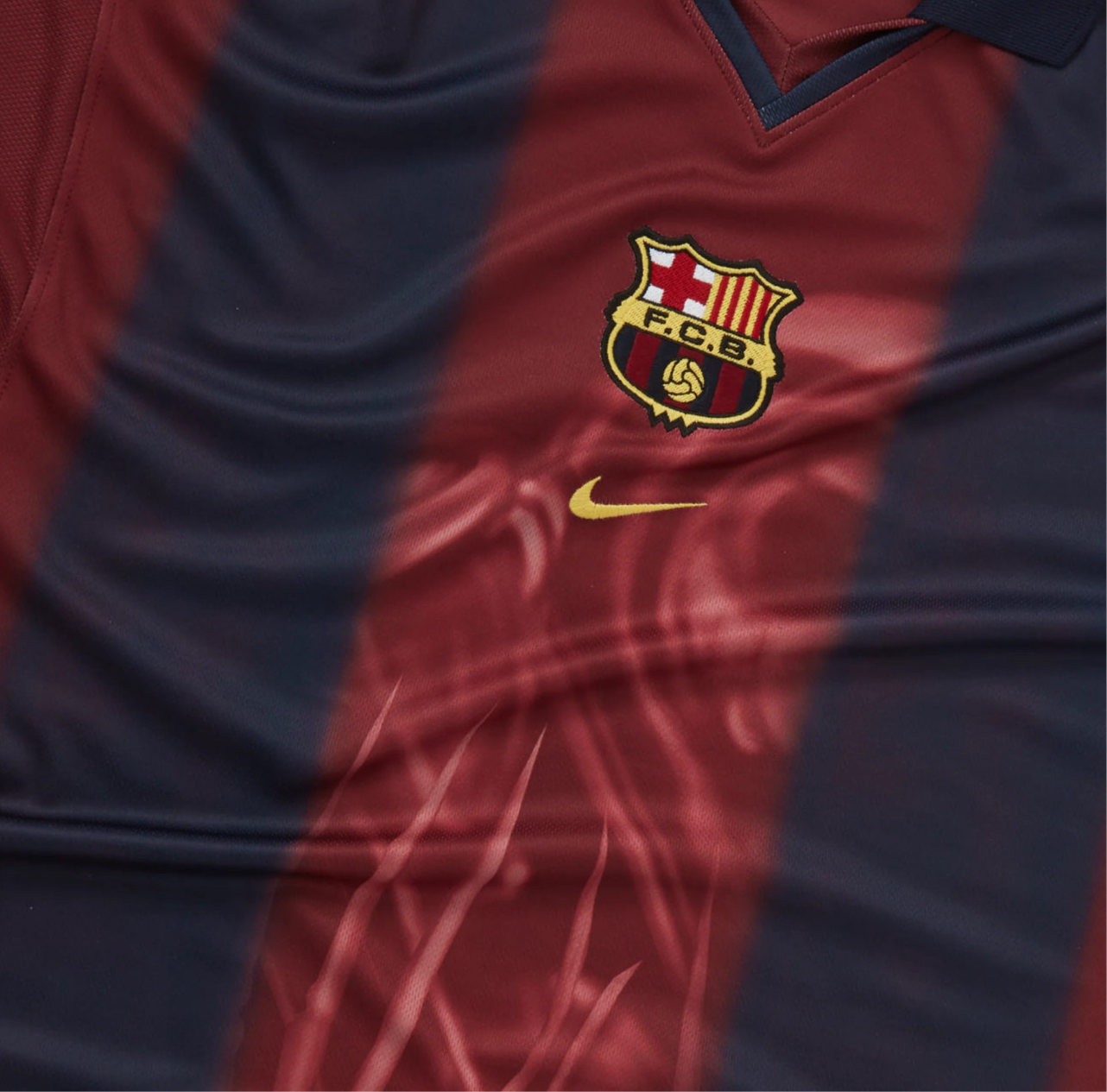 CJ X NIKE X FC BARCELONA RETRO 2000/01 HOME SKELETON JERSEY