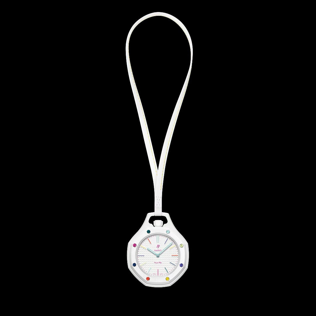 Swatch x Audemars Piguet Bioceramic
Royal Pop Huit Blanc