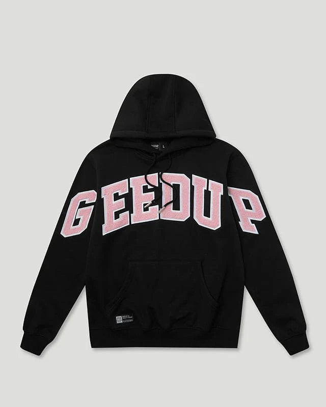 GEEDUP Team Logo Hoodie Black/Dusty Pink