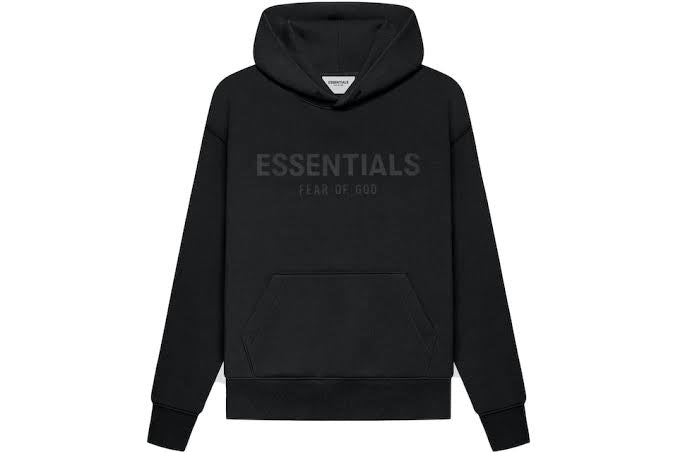 Fear of God Essentials Kids Hoodie Black/Stretch Limo ss21