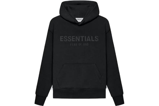 Fear of God Essentials Kids Hoodie Black/Stretch Limo ss21