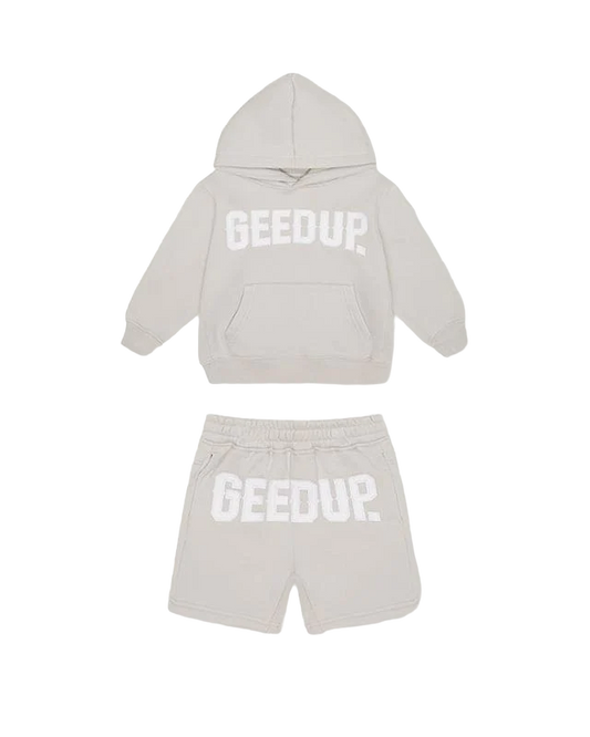 Geedup Cities Kids Tracksuit Grey/White